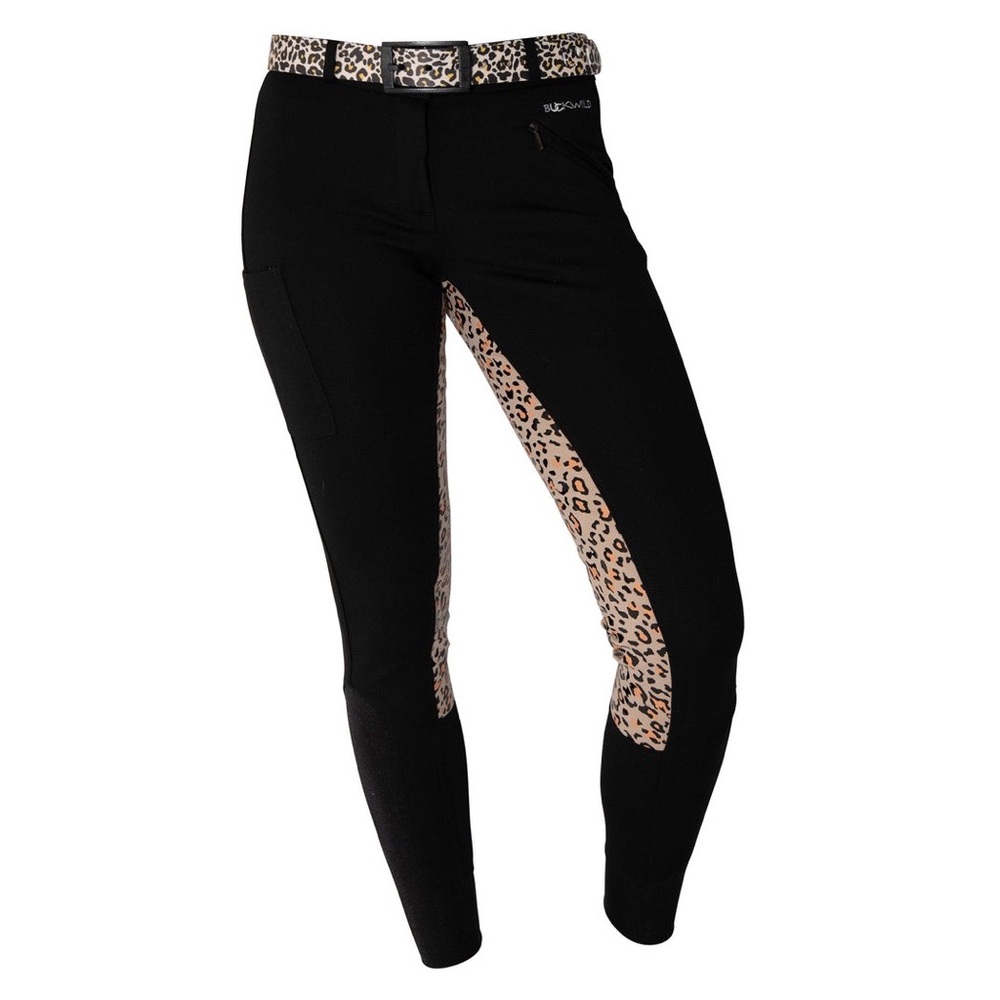 Buckwild | Curvy Mare High-Waist Breech Black Leopard Size XS R